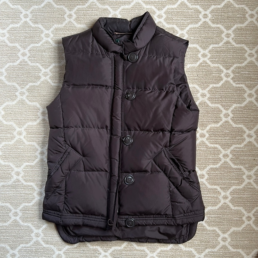 Brown J.Crew Insulated/Puffy Vest (XS)